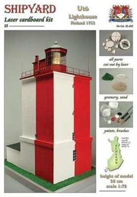Krick SHIPYARD Leuchtturm Utö Laser Kartonbausatz / 24663