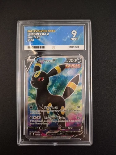 Pokemon TCG - Umbreon V  Evolving Skies 188/203 Ace 9