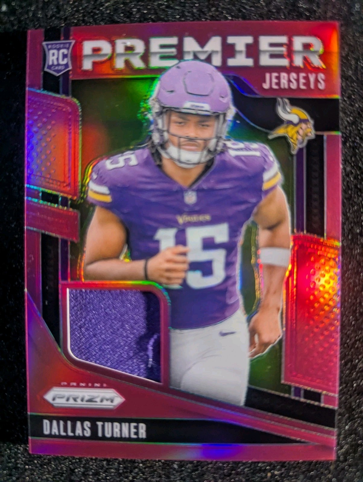 2024 Panini Prizm Premier Jerseys Dallas Turner #PJ-DTR Pink Prizm (MEM, RC)