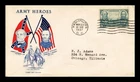DR JIM STAMPS US COVER ARMY HEROES LEE JACKSON FDC SCOTT 788 GRIMSLAND CACHET