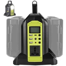 2-Ports 350W Power Inverter for Ryobi 40V Battery To AC 120V Portable /LED Light