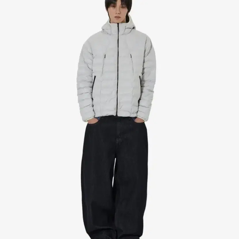 Oway Lightweight Padded Jacket Light Gray Size L - image 2