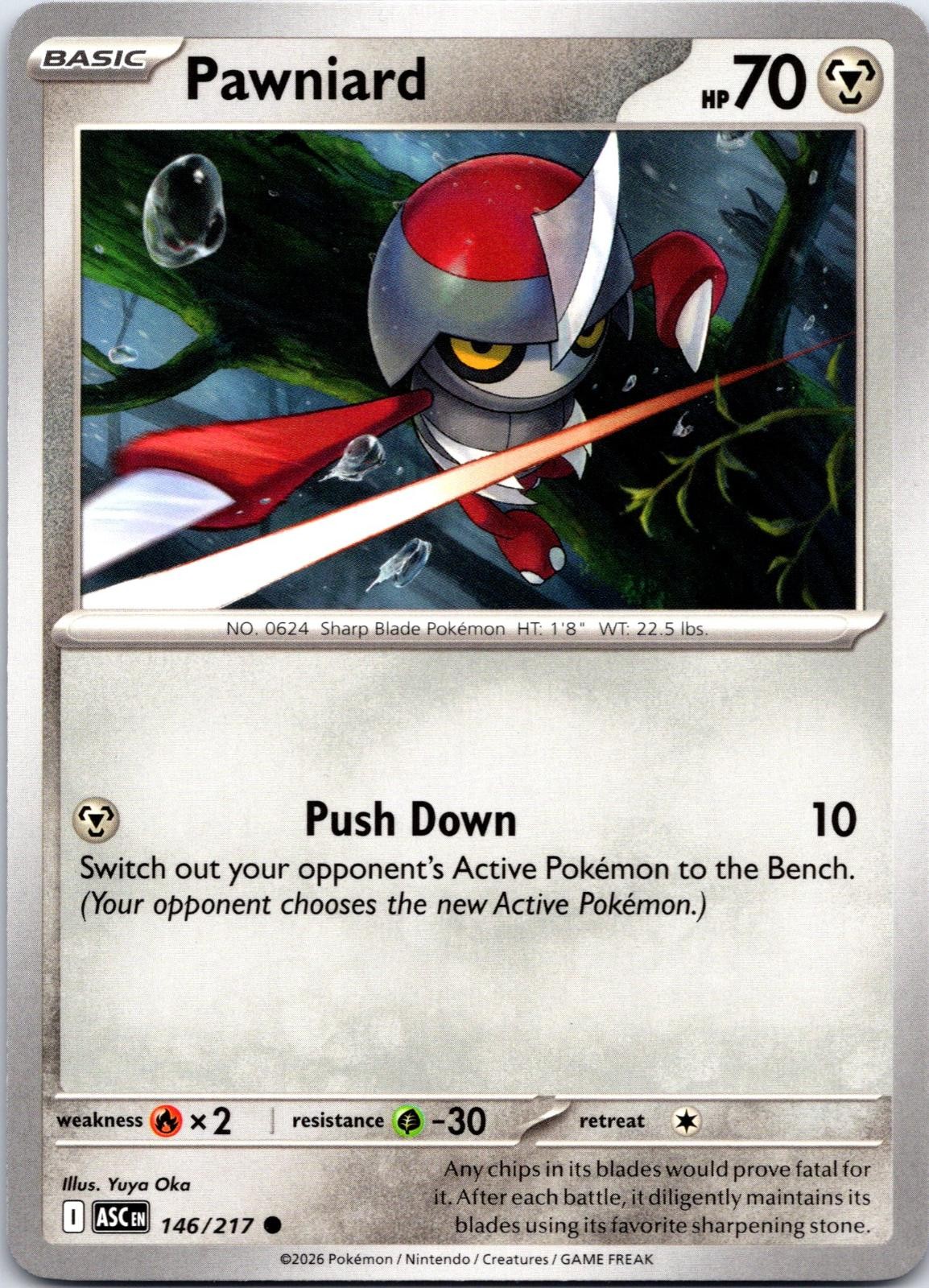 Pawniard 146/217 Common Ascended Heroes Pokemon NM