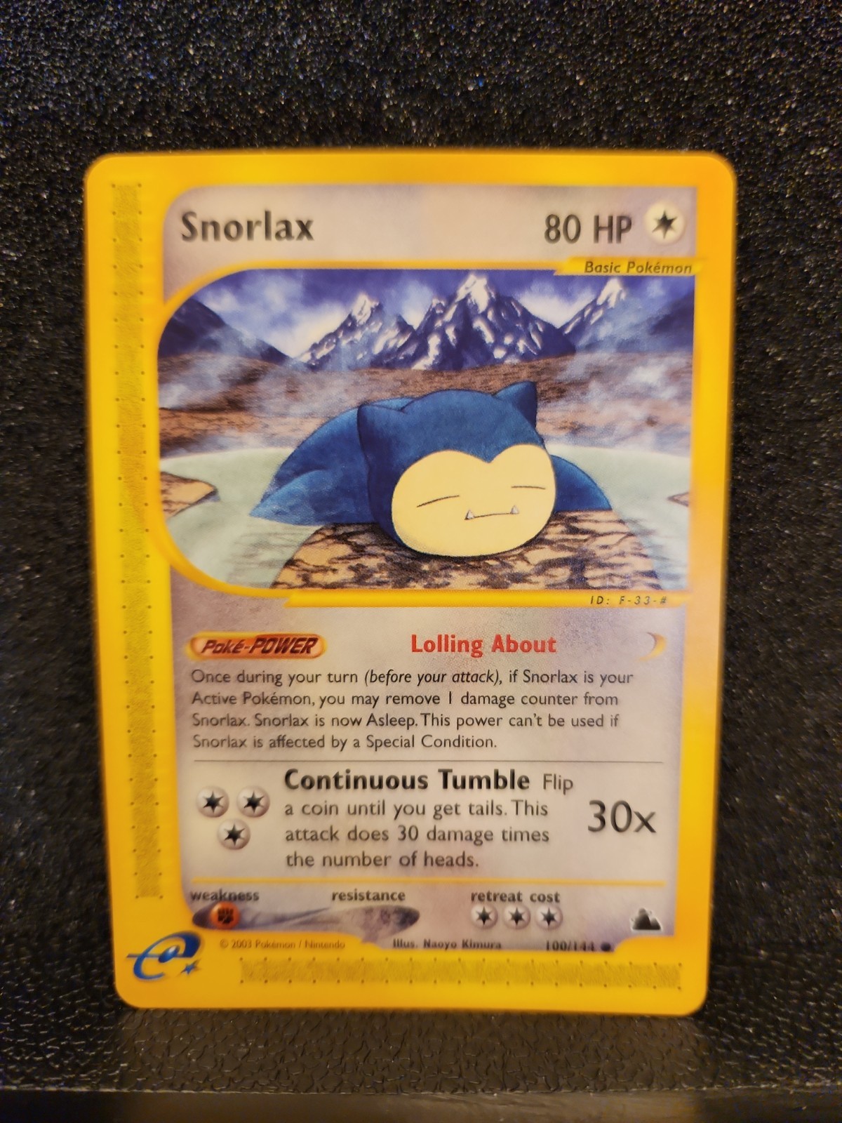 Snorlax Skyridge Common 100/144 2003 E-Reader Pokémon Card TCG NEAR MINT
