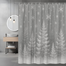 Winter Snowflake Shower Curtain - Christmas Decor