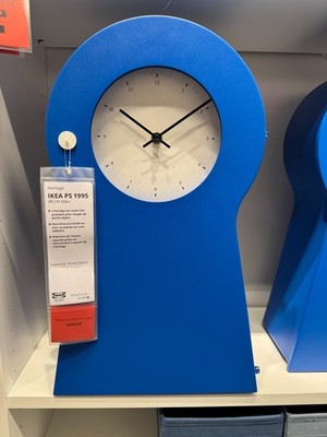 New IKEA PS 1995 Blue Clock 48 cm (19 