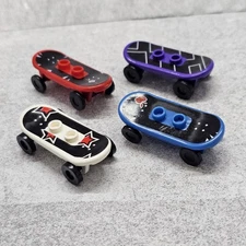 Multipack Custom Skateboard Blocks Accessories for Minifigures Conf02 Red Purple