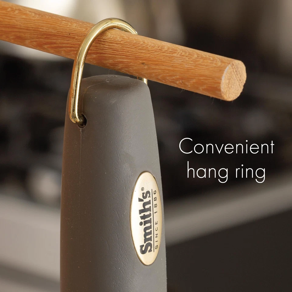 Smith’s 3001 10” varilla de acero ovalada para afilar diamante – gris – diseño ovalado – frotar... Foto 4 de 4