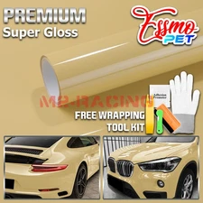ESSMO PET Super Gloss Cloudy Yellow Vehicle Vinyl Wrap Decal Sheet Like Paint