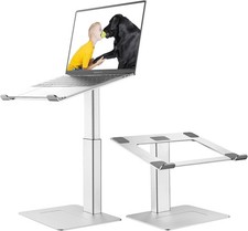 Laptop Stand for Desk Ergonomic Aluminum Adjustable Height from 7-15" Sitting
