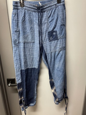 #ad #ad Free People Distressed Patchwork Pull On Cropped Denim Pants Size XS $24.49