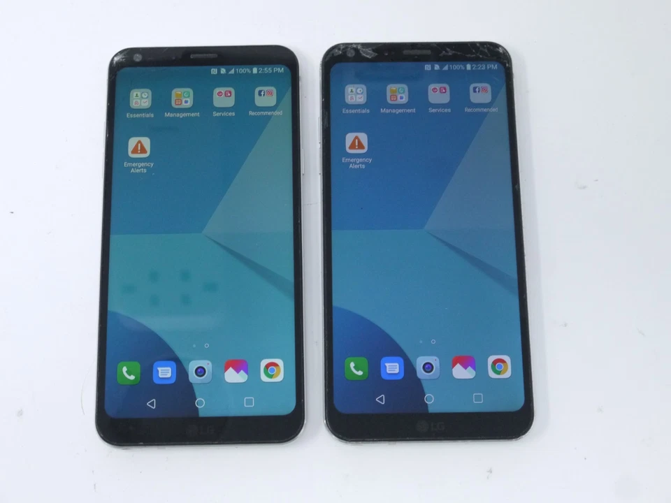 Lote de 2 Smartphones LG Q6 M703 5.5" 32GB Funcionando agrietados Foto 2 de 4