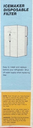 Filtro dispensador de agua desechable para máquina de hielo Ametek IC-100 - Imagen 2 de 4
