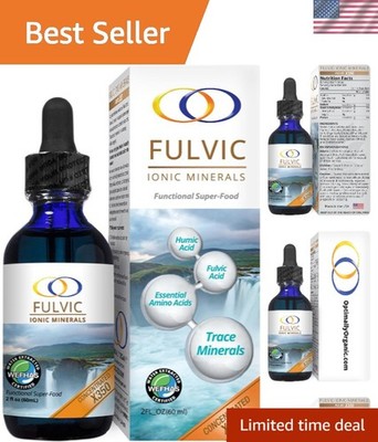 Water Extracted Fulvic Ionic Minerals - Patented BioActive Fulvic Acid, Humic...