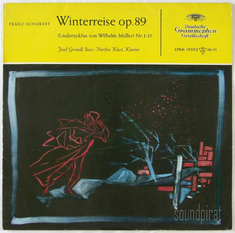 JOSEF GREINDL & KLUST SCHUBERT WINTERREISE DGG ED.1 TULIP 2 LP LPEM 19093/94 NM - Image 2 of 4