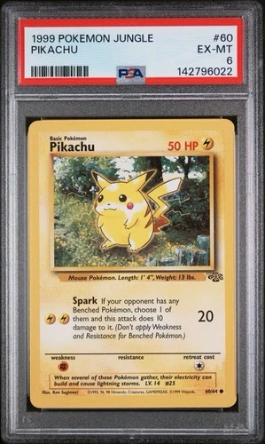 1999 Pokemon Jungle Pikachu #60/64 PSA 6