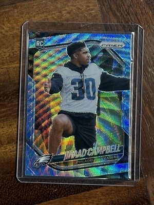 2025 Panini Prizm #334 Jihaad Campbell Blue Wave /230 PHILADELPHIA EAGLES