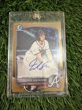 2025 Bowman Draft Mega Box Tate Southisene Gold Mojo Auto /50 #BMA-TS Braves