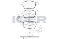 Bremsbelagsatz Vorne Ate-System für Audi A4 B5 Limo Kombi B6 Cabrio B7 A6 99-07