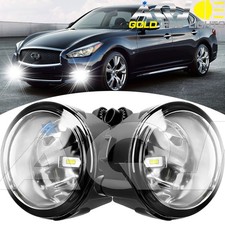 For Infiniti Q40 2015 White Led Fog Lights Lamp Replacement Bulbs Pair