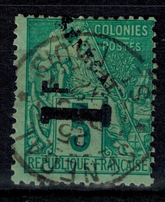 Sello de Senegal No. 7 (1F sobre 5c) Obliterado - Imagen 1 de 1
