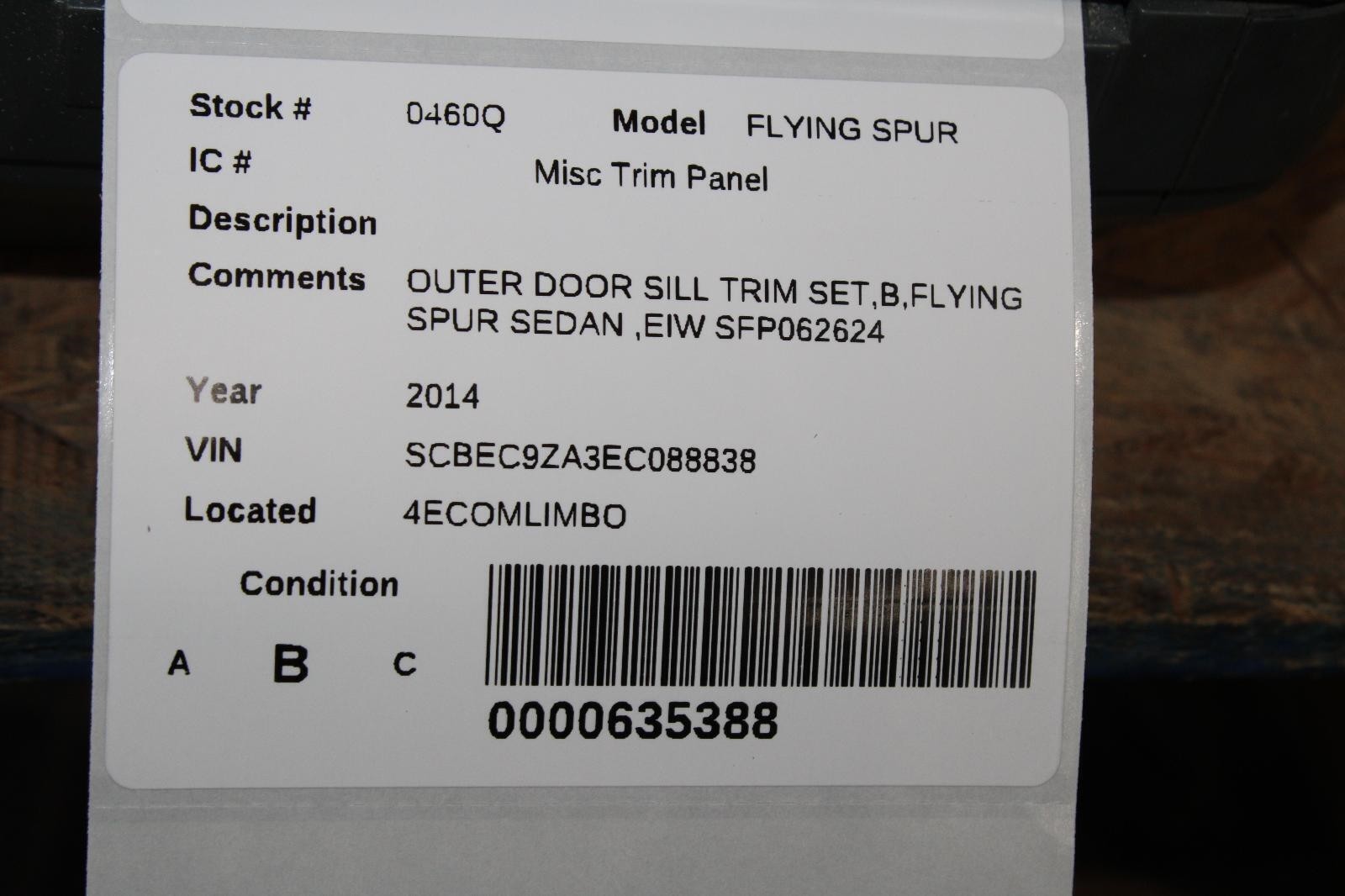 Bentley Flying Spur 2013-2018 Front Left Outer Door panels Set Silver
