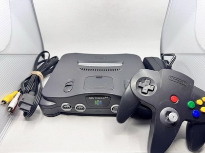 Nintendo 64 Home Console Black [w/ Controller & Cables] (Good Condition)