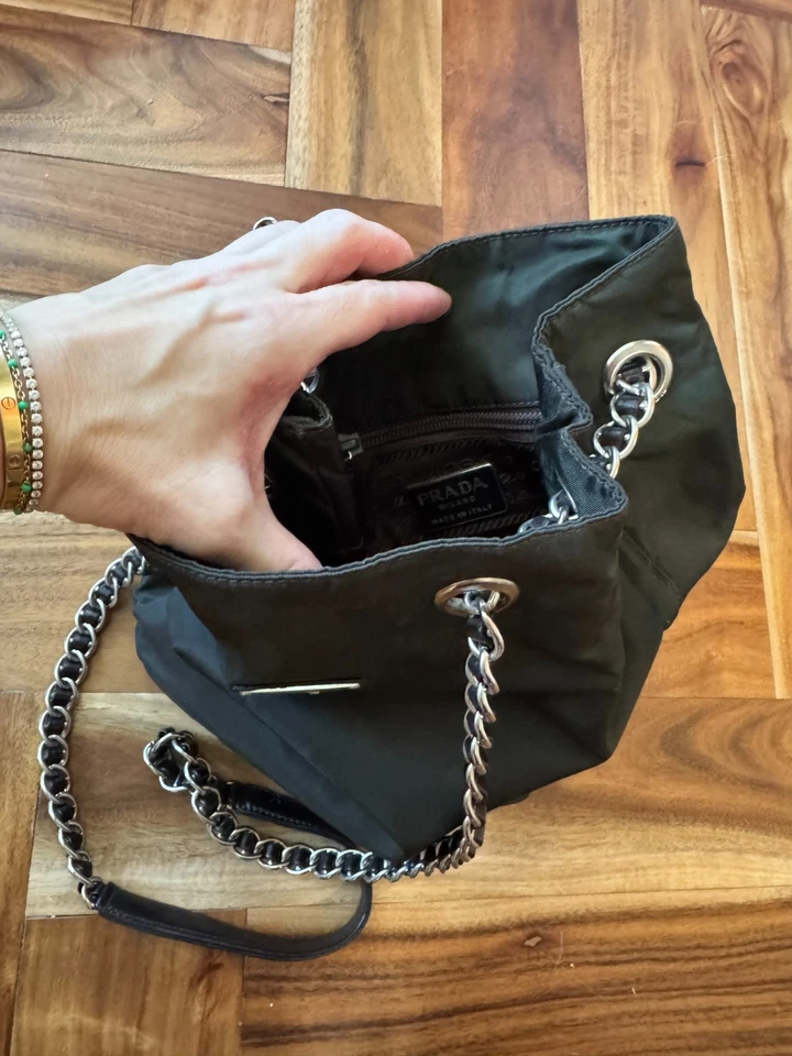 Prada Bucket Purse Black - Image 3 of 4