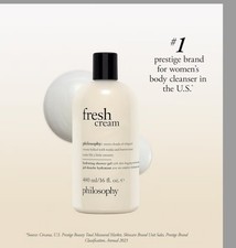 Philosophy Fresh Creme Shower Gel Jumbo Size 32 Oz New - Free Gift with purchase 0.63 per gallon