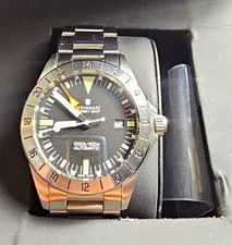Steinhart Ocean GMT Automatic Diver 300m Black Dial Date SS Bracelet Box
