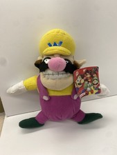 Rare 2001 NINTENDO Super Mario Bros. WARIO 9" Plush STUFFED ANIMAL Toy Kellytoy