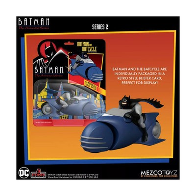 Mezco 5 Punkte - DC Comics Batman: The Animated Series - Batman & Batcycle -