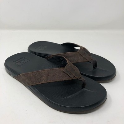 Reef Cushion Phantom LE Flip Flops Mens Size 8 Brown Black  display picture 2