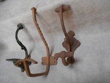 3 Porte-Manteaux Chapeaux Anciens Patères en fonte fer forgé