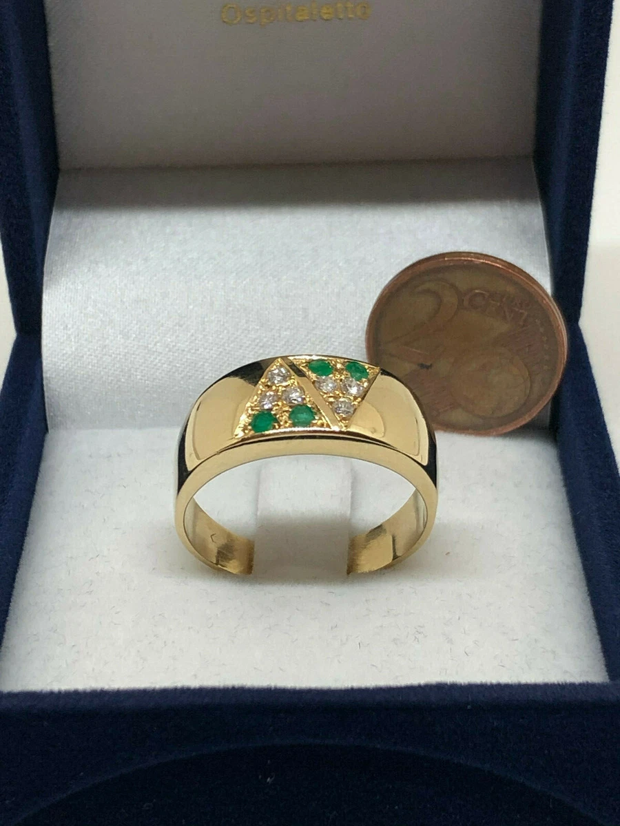 Anello smeraldo shop e diamanti usato