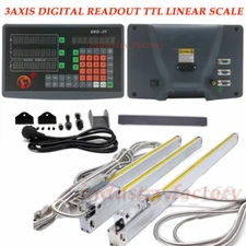 3Axis Digital Readout DRO Display 1um Linear Scale 350&400&650mm High Precision