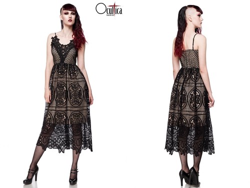 OCULTICA GOTHIC KLEID spitze schwarz 
