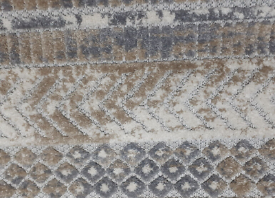 #ad Parkside Collection Runner Rug 2 ft x 7 ft Beige Gray 60quot; W x 213quot; L In Out NEW $29.95