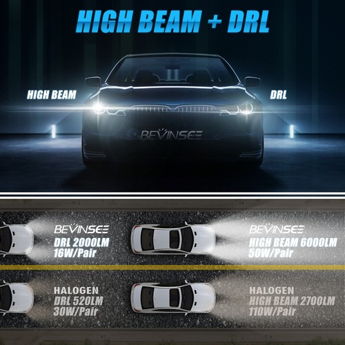 H15 LED Headlight Bulbs High Beam DRL Kit For Volkswagen Transporter 2010-2015 - Picture 3 of 9