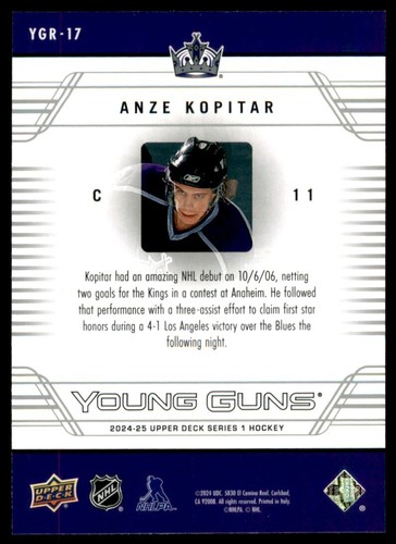 2024-25 UPPER DECK SERIES 1 HOCKEY YOUNG GUNS YG RENEWED -PICK FROM LIST- U-PICK - Picture 47 of 130