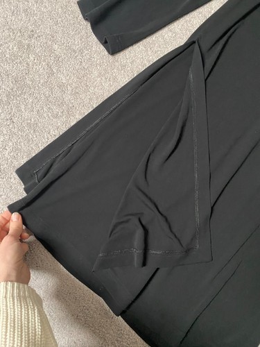 LIDA BADAY Black Dress size Small Shift Long Sleeve High Neck Slinky Stretch - Picture 4 of 11