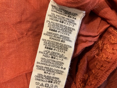 NEW FREE PEOPLE OPEN blazer topper JACKET SZ L TERRA COTTA EMBROIDERED $128 - Picture 9 of 10