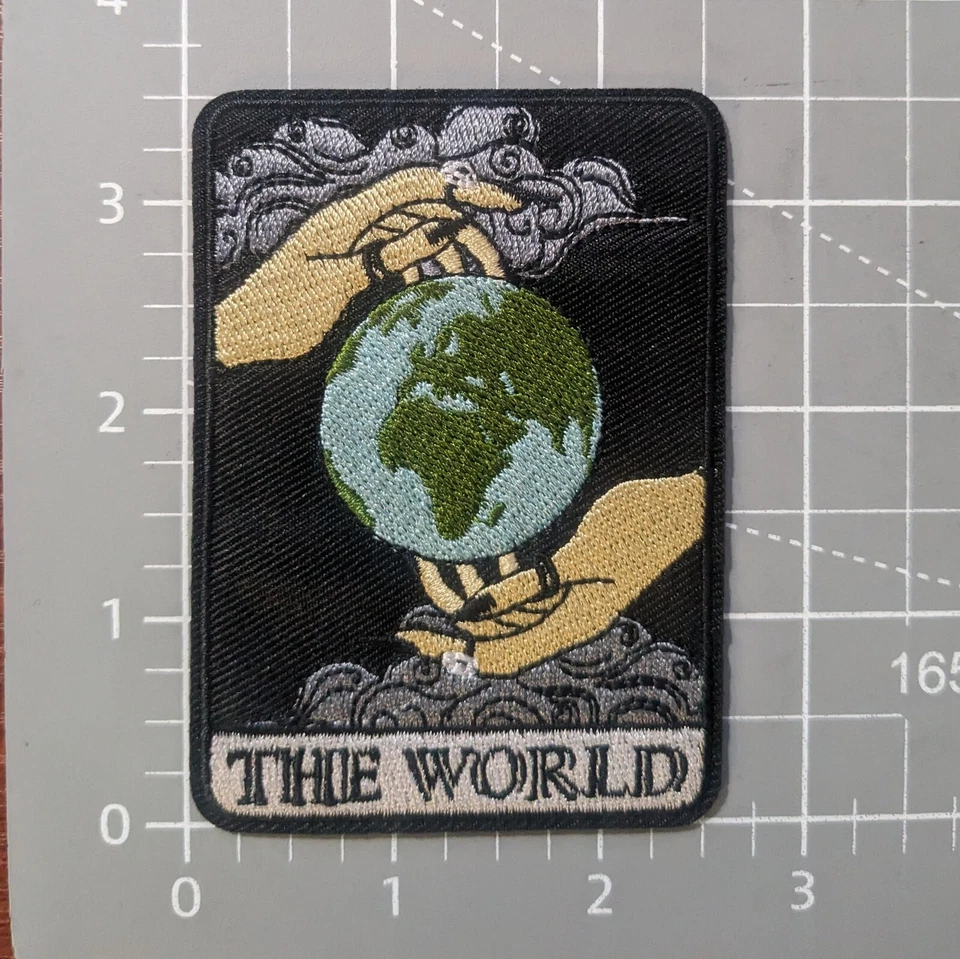 The World Patch Tarot Card Horoscope Fortune Embroidered Iron On Patch 3.5x2.5" - Image 2 of 3
