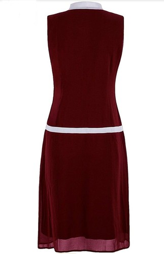 Women's 1920s Style Midi Flapper Dress V-Neck Bow Roaring 20s Gatsby Dress - Picture 10 of 27