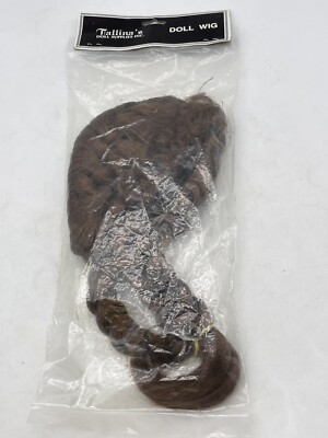 Vintage Doll Wig by Tallinas Double Braids Auburn 898BS Size Fits 14'' Doll NOS