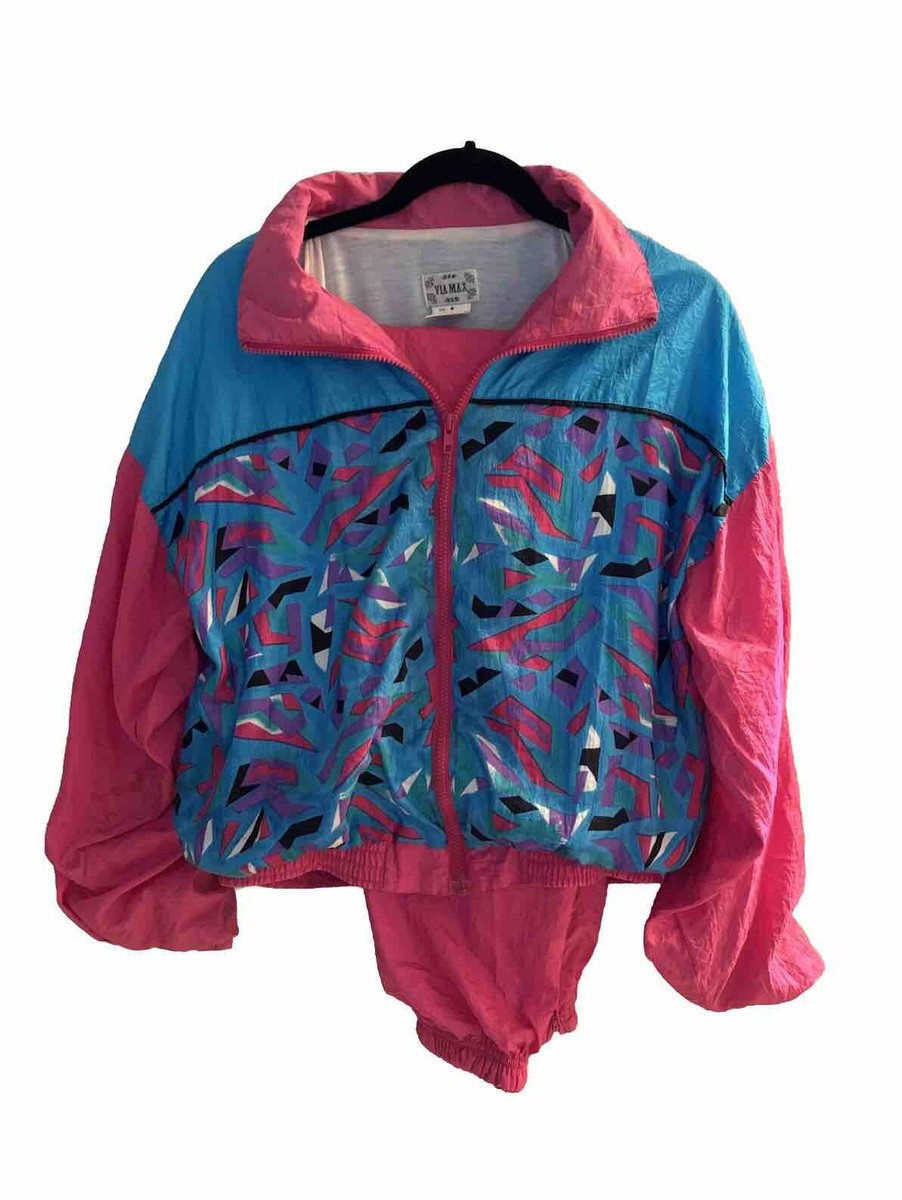 Vintage 80s 90s Windbreaker Tracksuit Geometric Women's Vintage 80s 90s Windbreaker Tracksuit Geometric Women's