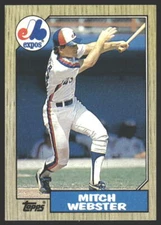 Mitch Webster #442 1987 Topps Montreal Expos