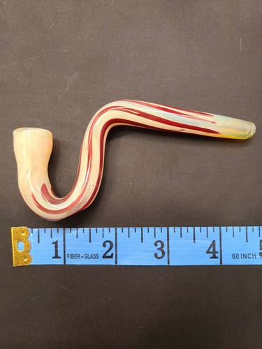 4.5" SMOKING TOBACCO HITTER ART HAND SHERLOCK PIPA USA TOBACCO HEAVY BLOWN GLASS - Picture 9 of 12