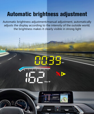 3.5in Car HUD Head-up Display OBD2 GPS Speedometer Overspeed Alarm Projection