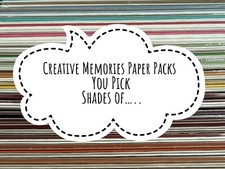 Creative Memories Paper Packs Shades of... Pick Color 10x12 New Set of 10 Sheets